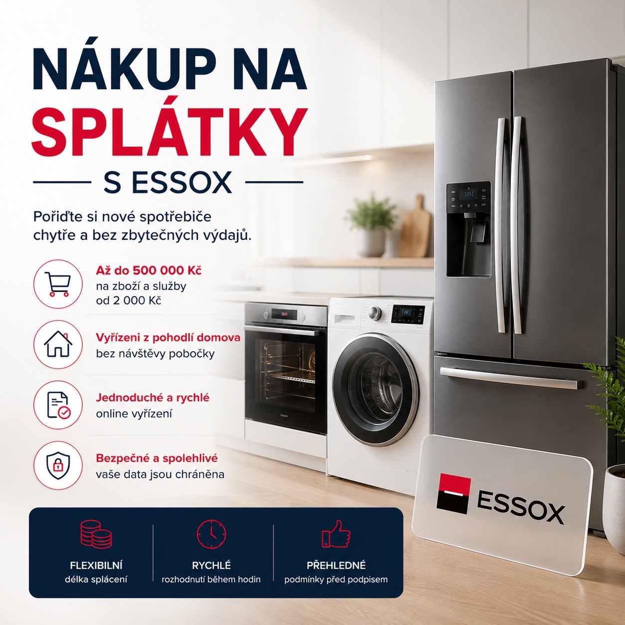 Nákup spotřebičů na splátky ESSOX